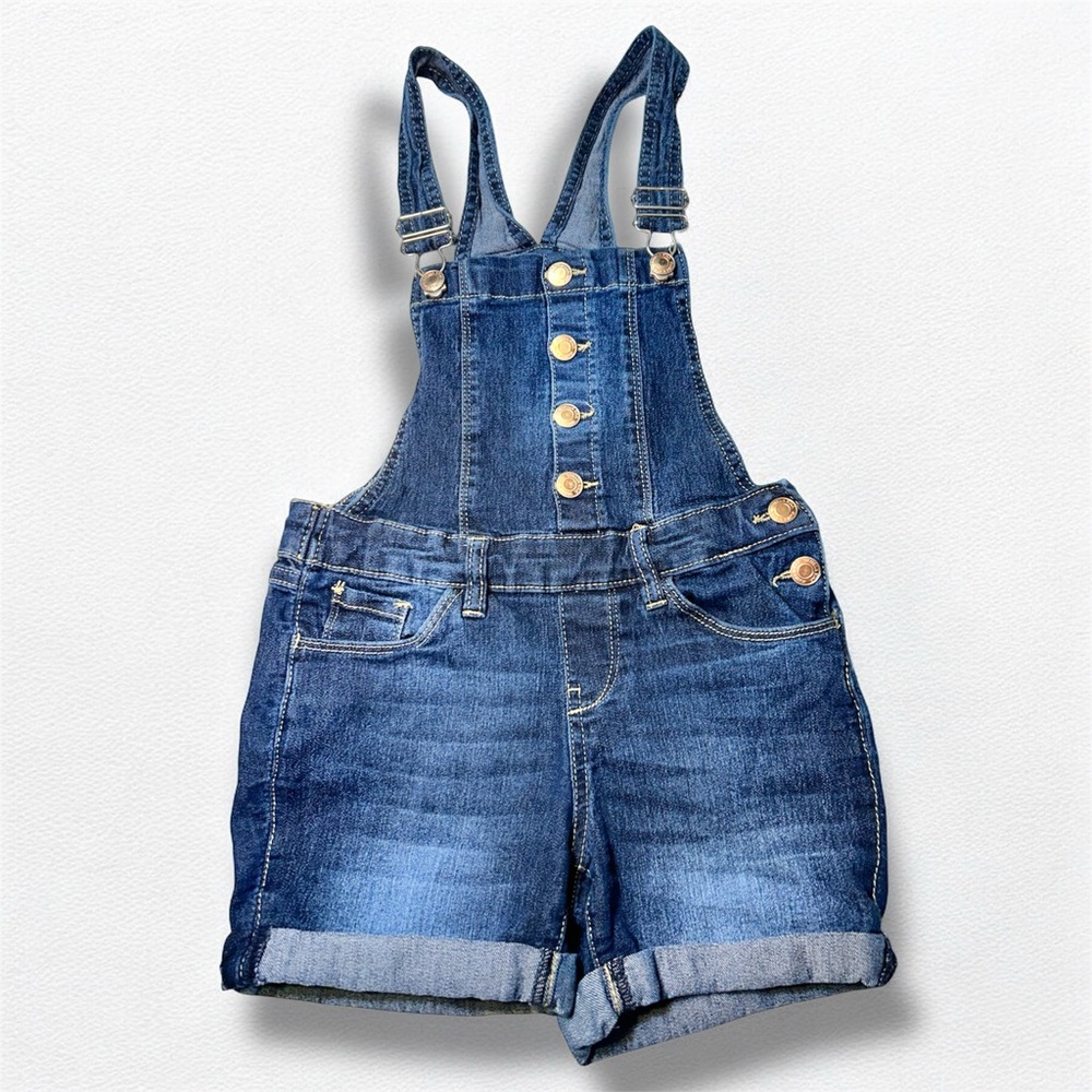 Vanilla Star Youth Girls Size 8 Shortalls‎ Jean Denim Bibs Overalls
